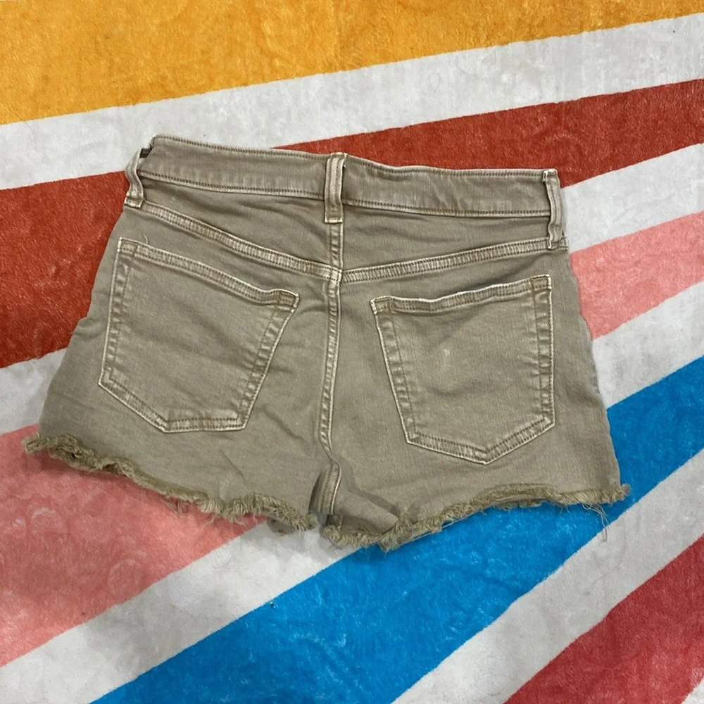 Gap Teen Denim Shorts tan sand color size 16